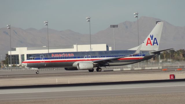 Boeing 737-800 (N950AN) - Taken on December 31, 2013. This Boeing 737-800 was taking off of runway 1 at Las Vegas McCarran Airport.