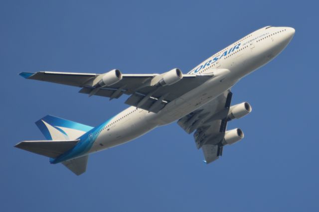 Boeing 747-200 (F-GTUI) - Leaving Luxembourg, after a stop for maintenance, most of the traffic here is cargo