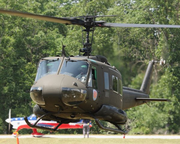 7422537 — - 74-22537 Bell UH-1H Iroquois departing the ramp of the National Air and Space Museum at Dulles International Airport after participating in Become A Pilot Day 2010