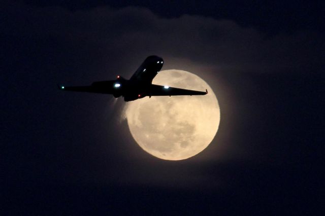 — — - Moon strike at Southwest Florida International Airport on Jan 8th, 2012.