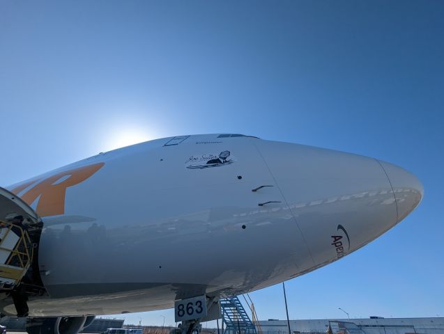 N863GT — - The last 747 ever built on the Southeast cargo ramp at O'Hare Airport.