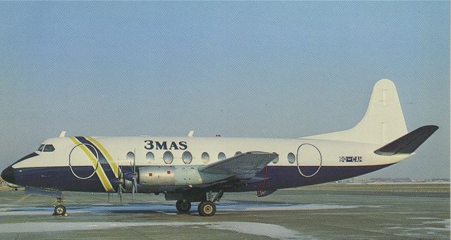 VICKERS Viscount (9Q-CAH) - scanned from postcardbr /3MAS