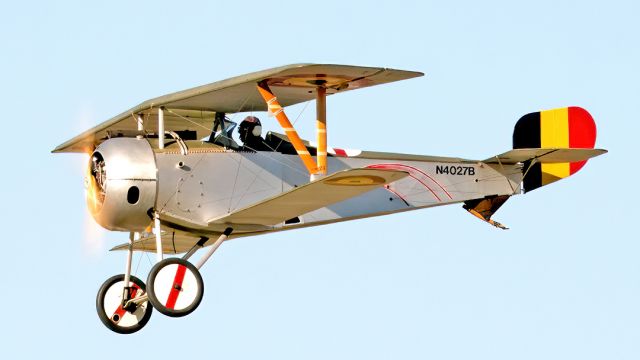 N4027B — - Nieuport 23 over NMUSAF Wright-Patterson AFB, Dawn Patrol on a sunny Saturday October 2022