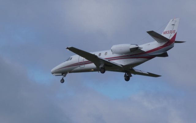 Cessna Citation Excel/XLS (N837JS) - On final is this Cessna Citation Excel/XLS 560 in the Autumn of 2018.