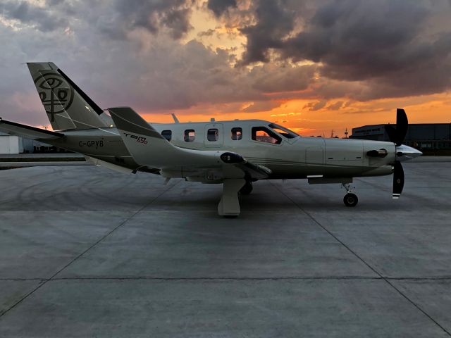 Daher-Socata TBM-900 (C-GPVB) - SUNSET THROUGH THE EYES OF THE TBM