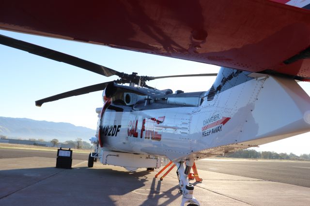 N482DF — - New Calfire FireHawk C101 Getting maintenance at Ukiah Ca Air attack base