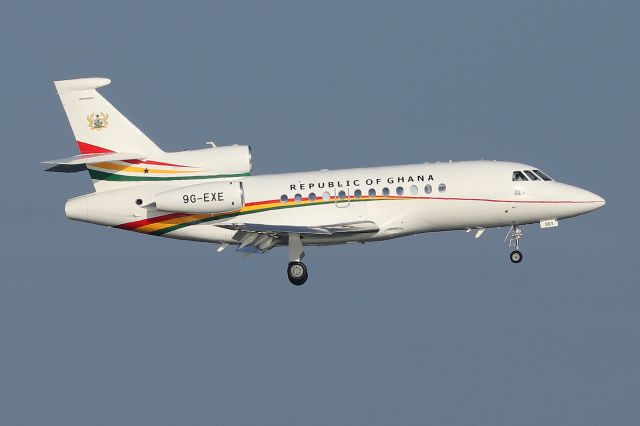 Dassault Falcon 900 (9G-EXE) - 'Ghana 001' arriving from  Vila do Porto, Azores