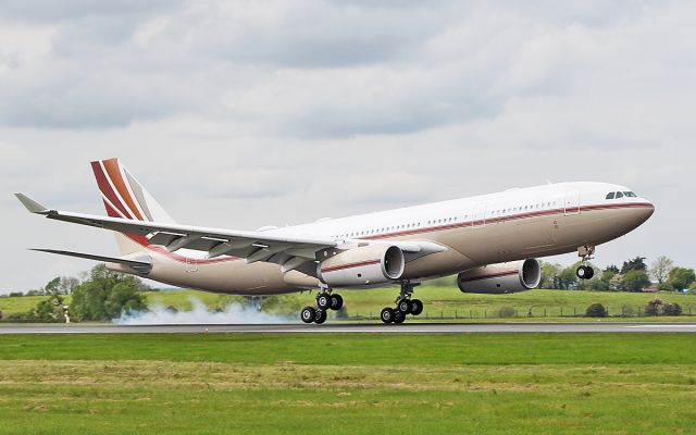 Airbus A330-200 (VP-BHD) - saudi basic industries a330-243cj prestige vp-bhd doing a touch n go at shannon 18/5/19.