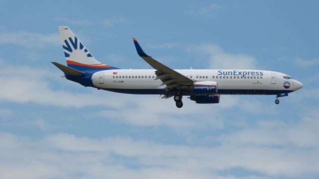 Boeing 737-700 (TC-SUM) - Eine B737-800 der Sun Express bei der Landung in FRA am 19.05.2013.