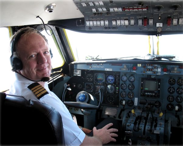 Grumman Gulfstream 1 (ZS-NHW) - En route to Madagascar. King Air Charter, Lanseria. Captain Lyle Dodds.