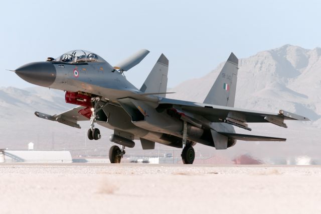 — — - Indian AF Su-30 Landing