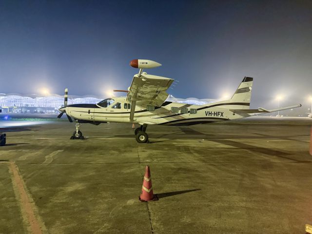 Cessna Caravan (VH-HFX) - Night stop on a ferry flight Australia to India. At Medan, Indonesia. 28-MAR-2025.