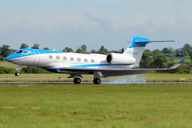 GULFSTREAM AEROSPACE G-7 Gulfstream G600 (N609GB) - Touching down on rwy 25 on 17-May-24 arriving from LEMD.