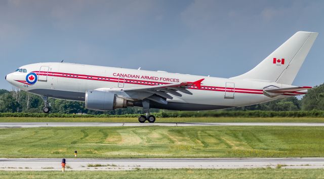 Airbus A310 (15003) - This Canadian Forces CC-150 Polaris rotating off runway 30 at Hamilton (CYHM)