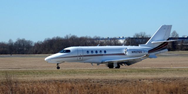 Cessna Citation Latitude (N907QS) - Taxiing to parking is this 2022 Cessna 680A Citation Latitude in the Winter of 2024.