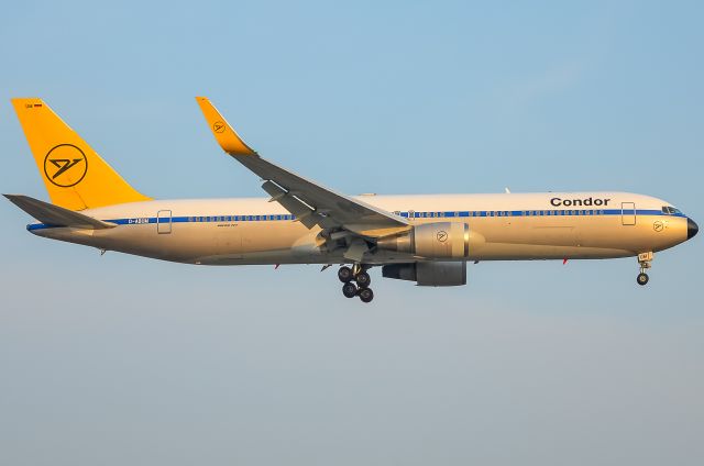 BOEING 767-300 (D-ABUM) - Here is the beautiful Condor 767-300ER in the retro livery on final for 23 on August 27, 2018