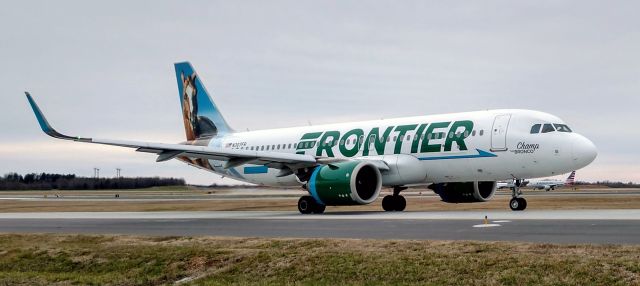 Airbus A320 (N307FR) - A Frontier A320-200neo taxing after arrivalbr /br /1/27/19