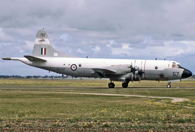 A9757 — - AUSTRALIA - AIR FORCE - LOCKHEED P-3C ORION - REG A9-757 / 57 (CN 285D-5668) - EDINBURGH RAAF BASE ADELAIDE SA. AUSTRALIA - YPED 3/10/1984