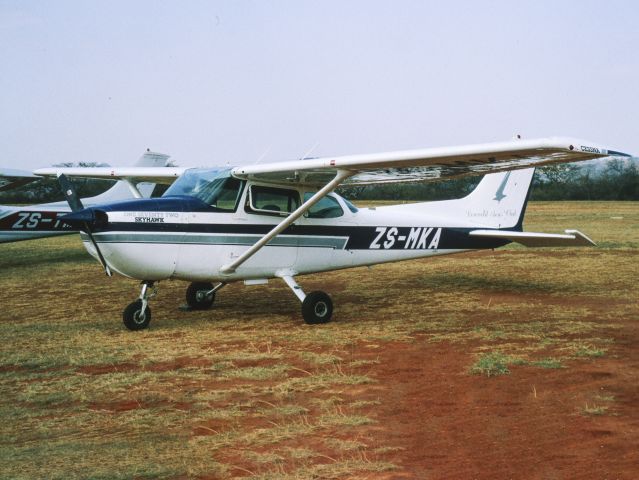 Cessna Skyhawk (ZS-MKA) - At the old Nelspruit airport. Old slide from 1997.