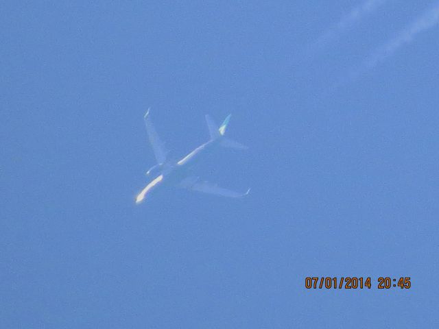 Boeing 737-700 (N261AT) - AirTran flight 490 from Denver to Atlanta over Baxter Springs KS at 37,000 feet.