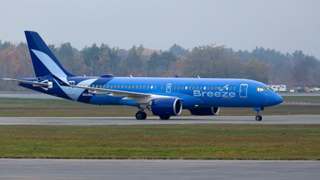 N224BZ — - Saw this Breeze Airways A220 taxiing to the terminal and had to get a quick shot.