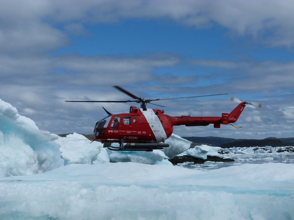 C-GCHU — - Landing at the Iqaluit causeway from the coast guard icebreaker. Summer 2012