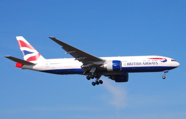 Boeing 777-200 (G-VIIE) - Taken from the threshold of 29L