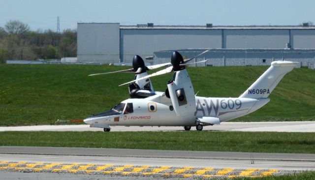 Bell BA-609 (N609PA) - Taxiing for departure from the Leonardo Helo Facility is this 2016 AgustaWestland Tiltrotor Rotorcraft AW609 in the Spring of 2021.