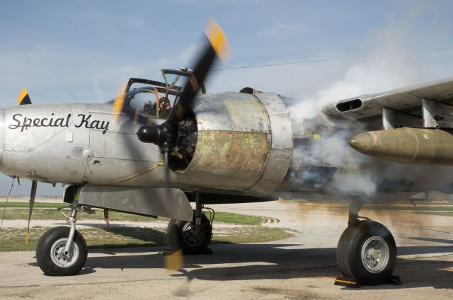 N4988N — - On Mark A26K "Special Kay"  First taxi in seven years.  Photo taken 3/11/2017  All we lack is finishing up! Check it out on Facebook A-26K Special Kay