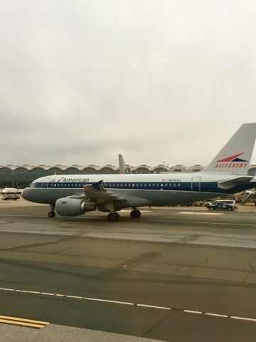 Airbus A319 (N745VJ) - AA 319 in Allegheny livery at KDCA