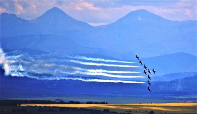 — — - Snowbirds performance on the prairies