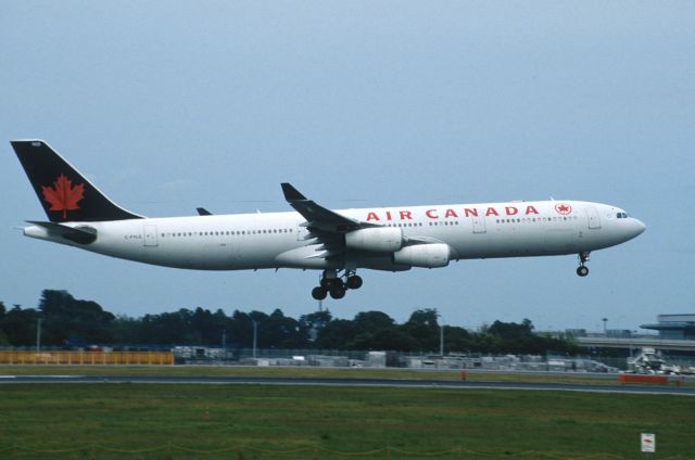 Airbus A340-300 (C-FYLG) - Short Final at Nnarita Intl Airport Rwy16R on 2004/07/12