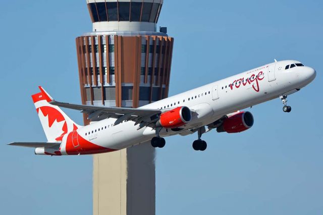 Airbus A321 (C-FJOK) - Rouge Airbus A321-211 C-FJOK at Phoenix Sky Harbor on Janaury 17, 2018.