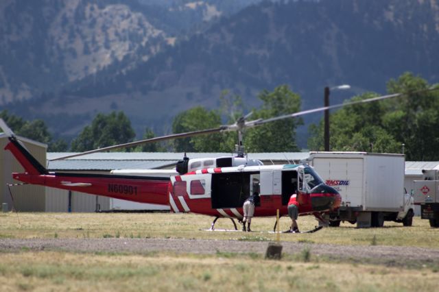 Bell UH-1V Iroquois (N60901) - N60901 prepping for a sortie on the Cold Springs Fire on 07 11 2016br /br /Photo by n810 visual art & design (me)