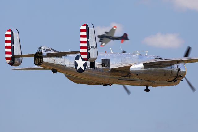 North American TB-25 Mitchell (N1042B) - B17 N7227C in the background. 