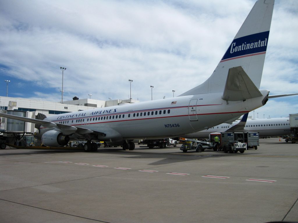 Boeing 737-700 (N75436) - Parked at gate B18 on B concourse at DIA.