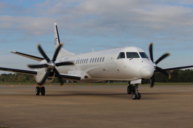 Saab 2000 (N508FR) - Taxiing in on its inaugural revenue charter flight