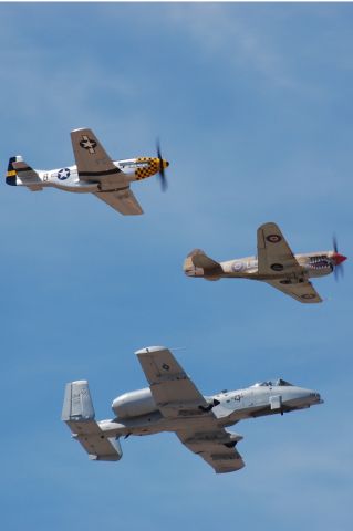 North American P-51 Mustang (N51EA) - Heritage Flight Lite: F-22 Raptor aborted for squawk indications