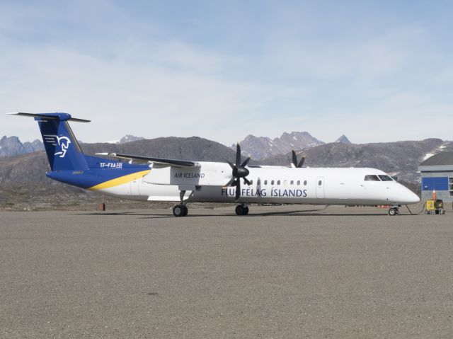 de Havilland Dash 8-400 (TF-FXA) - At Kulusuk, Greenland. 6 JUL 2016.