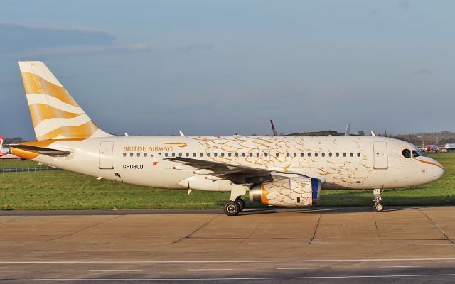 Airbus A319 (G-DBCD) - british airways (2012 olympic dove livery) a319-131 g-dbcd arriving in shannon for painting to original scheme 9/11/17.