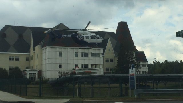 KAWASAKI EC-145 (N578AM) - LifeNet of New York Air 2 on Approach to Westchester Medical Center Helipad 