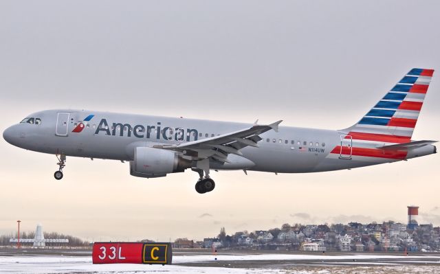 Airbus A320 (N114UW) - 33L landing