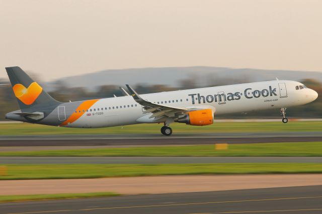 Airbus A321 (G-TCDO) - G-TCDO taking off from Manchester en route to Banjul in The Gambia on Wednesday 01/11/17 at 15:46. This flight apparently had to divert to Gran Canaria en route, dont know why.