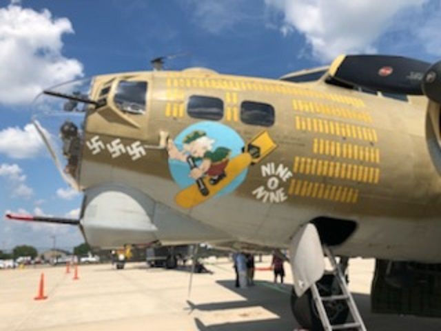 Boeing B-17 Flying Fortress — - B-17 at KSIP. In 2018. Army Air Corps,. A part of history.