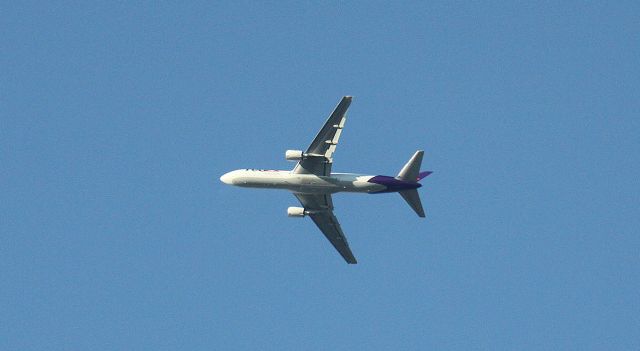 BOEING 767-300 (N104FE) - Information provided by secondary LIVE flight tracking softwarebr /Departure to KMEM, Estimated at 3/4 mile up  07-23-2014