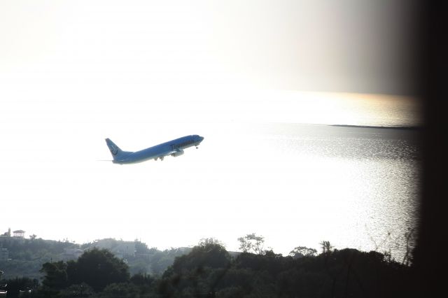 Boeing 737-700 — - Thomsonfly may 4 2012 departs Kefalonia