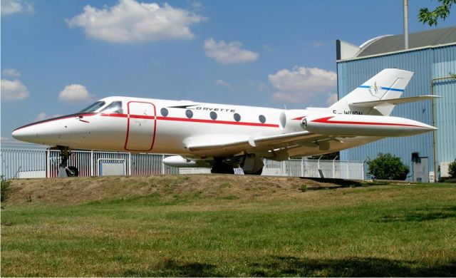 WOLFSBERG Corvus (F-WUON) - Cet avion est désormais exposé devant l'actuelle usine Airbus de Montoir qui donne directement sur la piste de l'aéroport de Montoir. Aerospatiale SN-600 Corvette F-WUONbr /Fabriqué par la Société Nationale des Industries Aérospatiales (SNIAS) a été crée en 1970