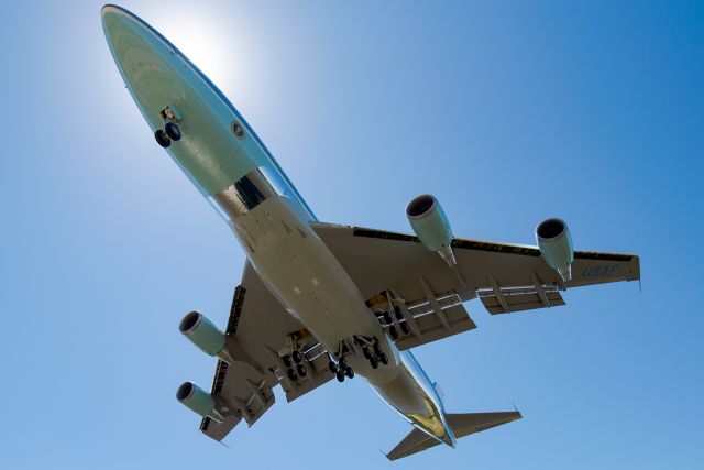 Boeing 747-200 (82-8000) - An eclipse courtesy of the most iconic airplane in the world. Up close and personal!