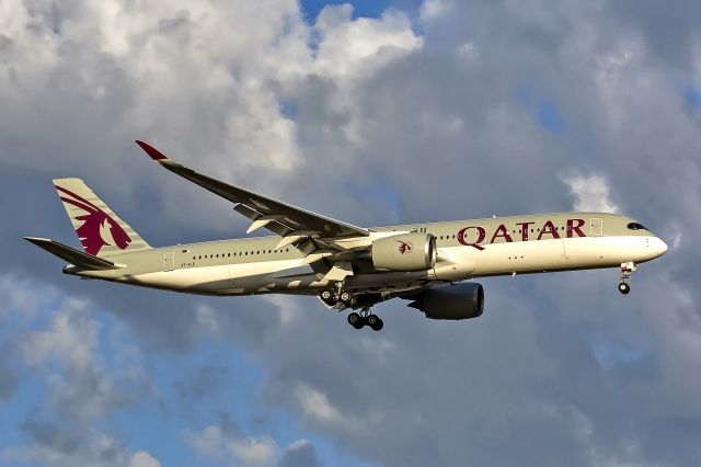 Airbus A350-900 (A7-ALE) - Qatar A350 A7-ALE is on short finals for Adelaides Runway 23, completing its 12 hour flight from Doha as QR914