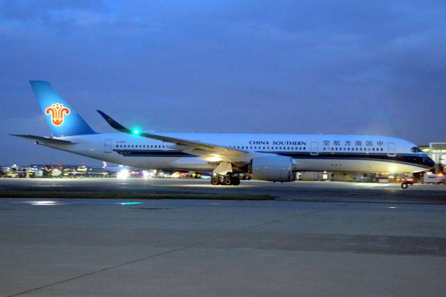 Airbus A350-900 (B-32FR) - Taxiing to Stand 423 on 11-Feb-24 operating flight CSN673 from ZBAD.